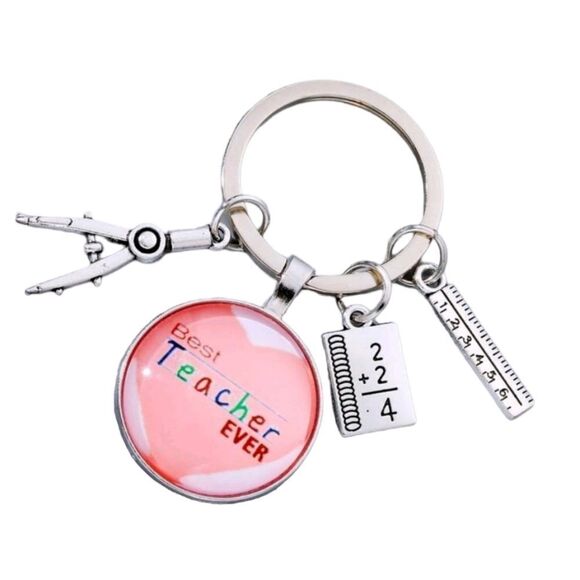 Best Teacher Ever 🍎 Keychain - Picture 1 of 3